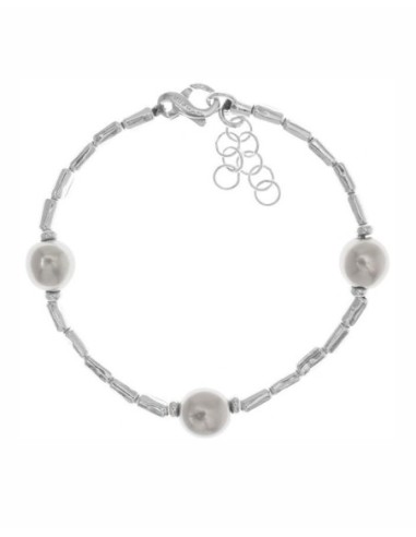 Gina - Bracciale argento naturale e perle-Athena