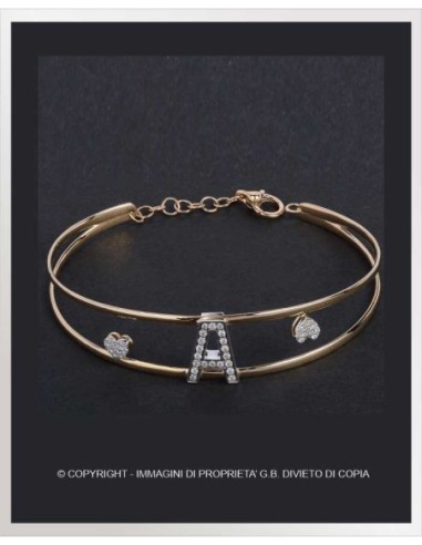 Bracciale "A" con Diamanti - Davite&Delucchi