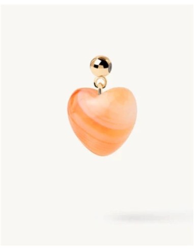 Charm Cuore Agata arancione by PdPaola