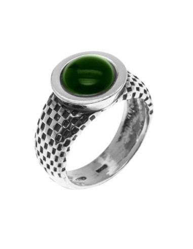 New Soulman – anello uomo in argento brunito e pietre